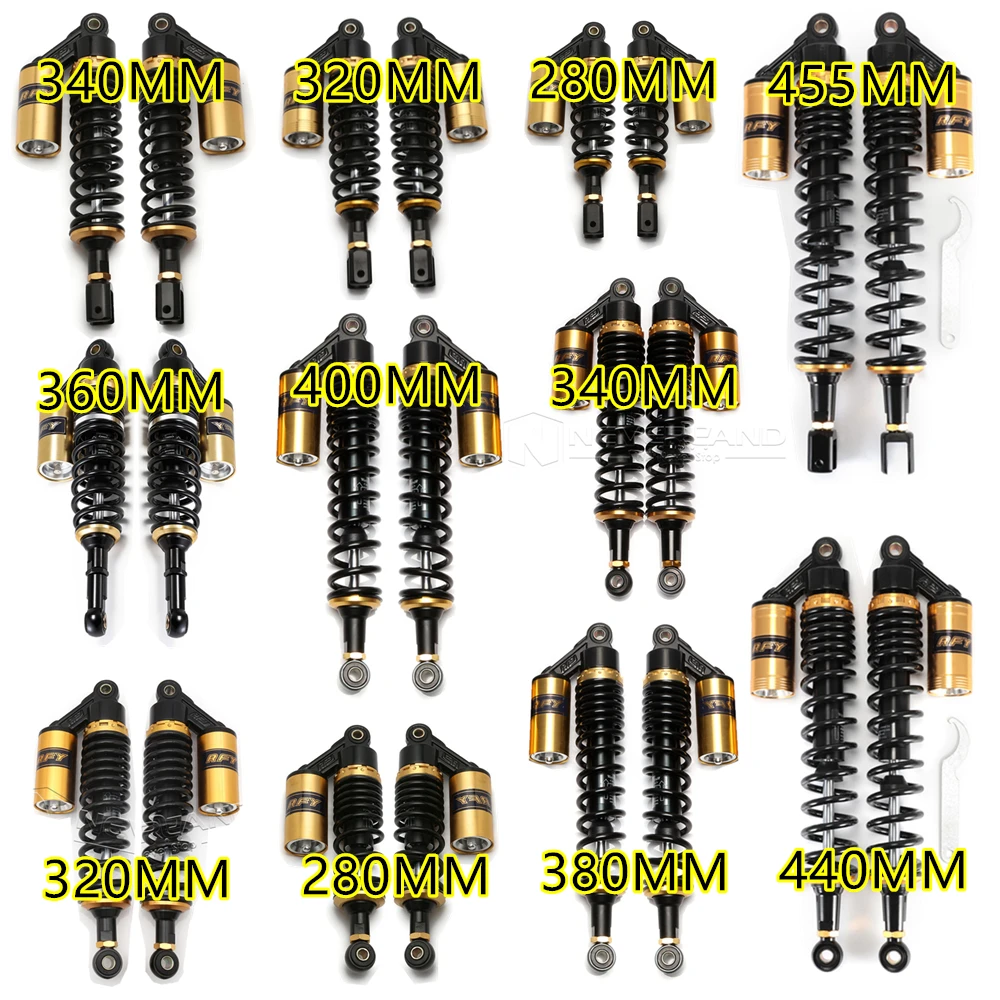 Черный золотой Универсальный Амортизатор для мотоцикла защита подвески задние