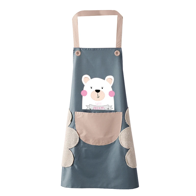 

Kitchen Waterproof Oil-Proof Apron Household Nordic Cartoon Cute Fashion Overalls Adult Gown
