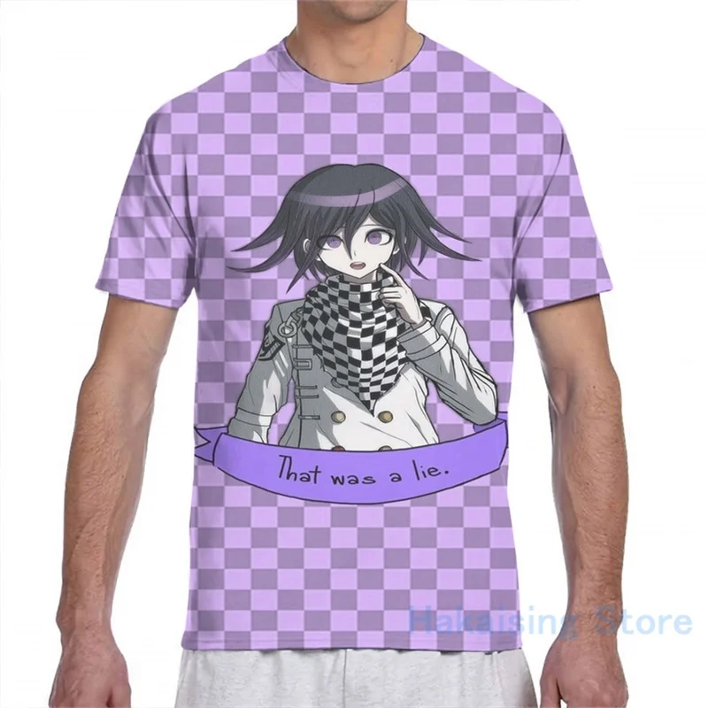 Kokichi Ouma Мужская футболка женская с принтом модная для девочек топы мальчиков