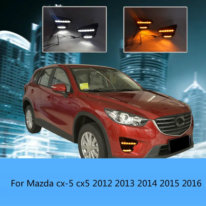 2 шт. водонепроницаемый светодиодный дневный ходовой светильник 12 В для Mazda и CX5 2013