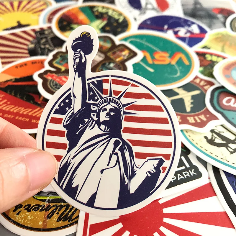 

10/50pcs Graffiti Retro Outdoor Travel Cute Ins Sticker Pack for Laptop Phone Case Suitcase Luggage Bike Bottle