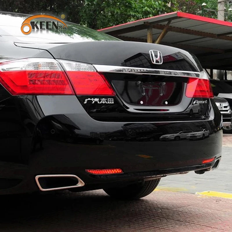 2 шт. для Honda Accord 9th 2014 2015 2016 Автомобильный светодиодный задний бампер отражатель