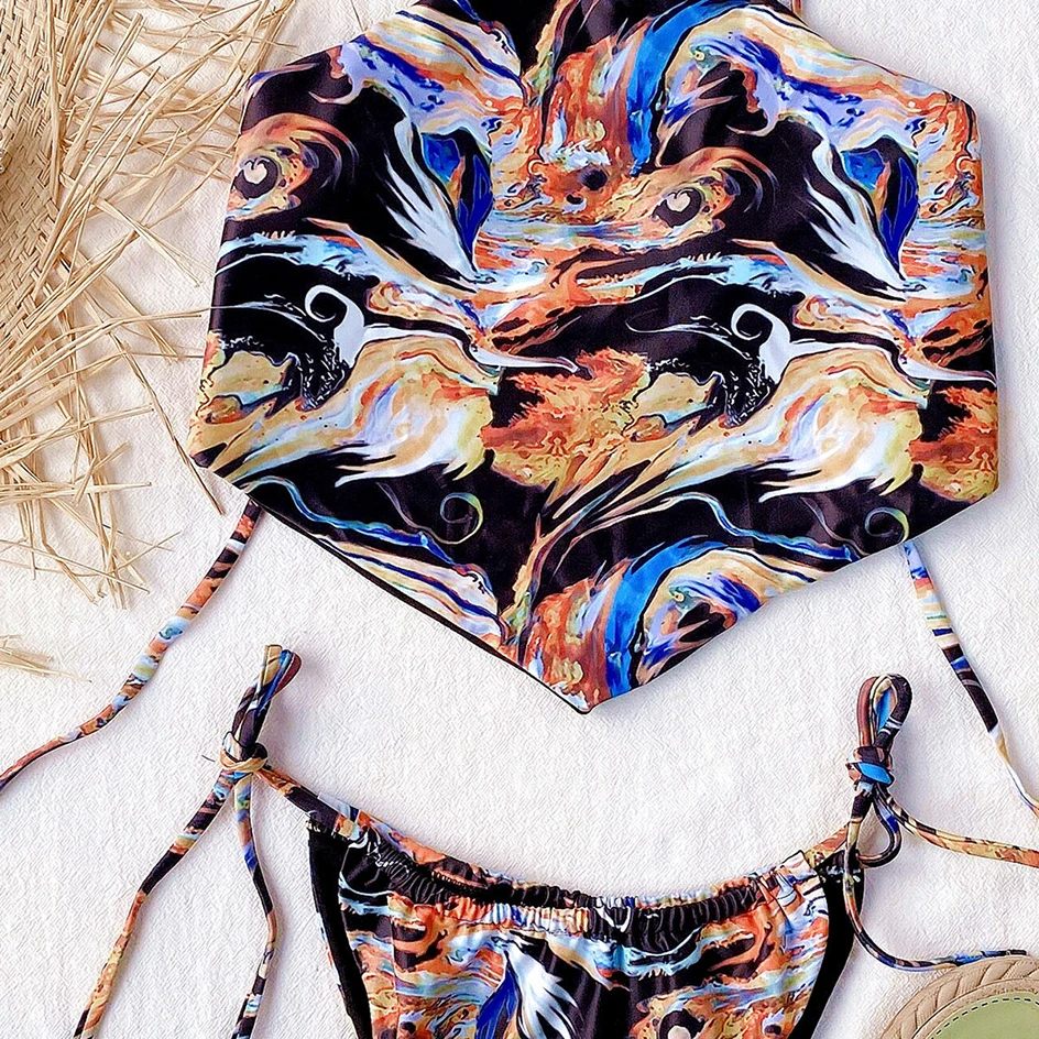 

Bikinis 2021 Mujer Swimsuit Women Sexy Mini Thong Bikini Set Swimwear Summer Beach Wear Swimming for Bathing Suit Woman Biquinis