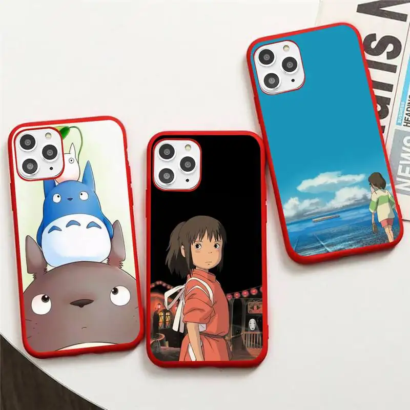 

Spirited Away Totoro Ghibli Miyazaki Anime Phone Case Candy Color iPhone 11 12 mini pro XS MAX 8 7 6 6S Plus X 5S SE 2020 XR