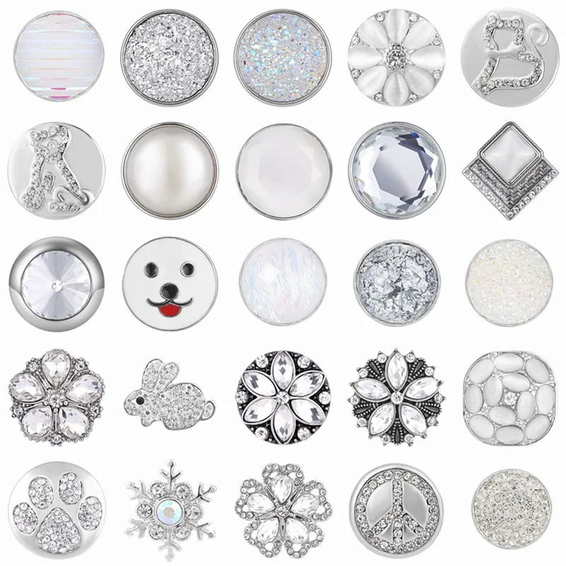 25 цветов Имбирное печенье кнопки 18 мм оснастки Подвески fit ювелирные изделия Vn