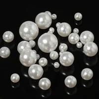100pcs 200pcs white beige color imitation pearl beads 456810mm loose beads diy jewelry making handmade beading hairpin