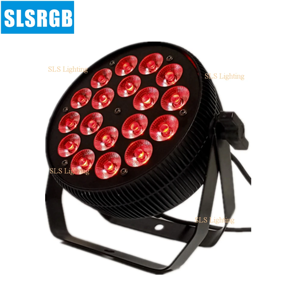 12 шт./лот Новинка LED тонкий плоский Par DJ PAR 64 18x12 Вт Светодиодный свет RGBA 4in1 DMX512 этап