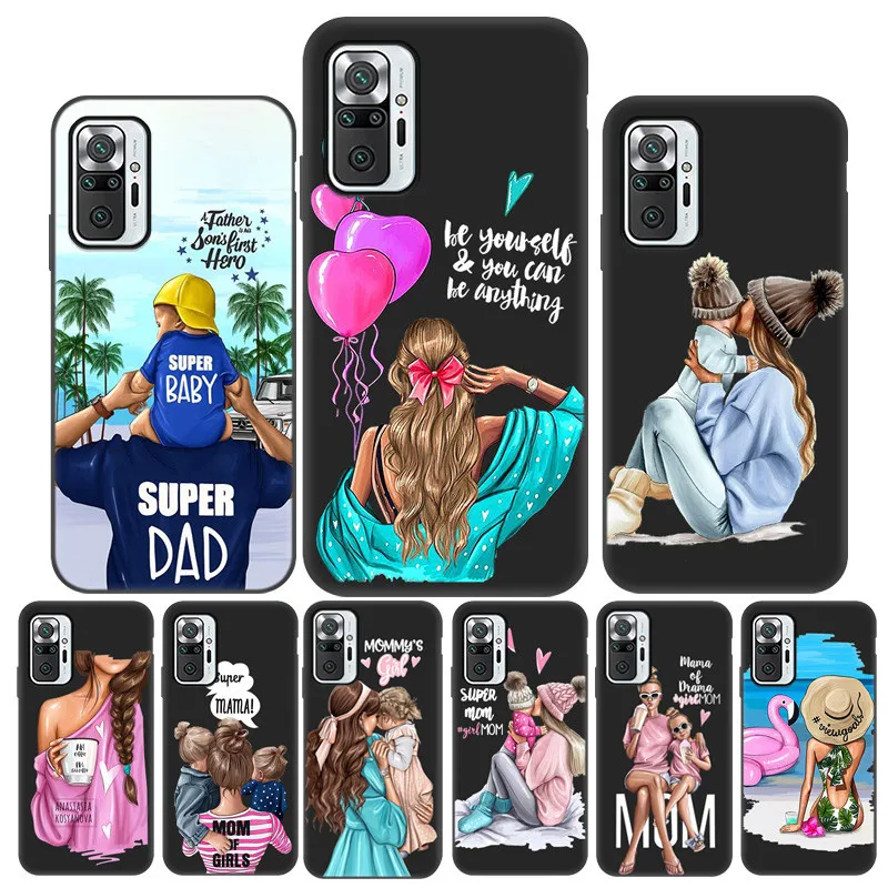 funda for xiaomi redmi note 10 9 pro case fashion mom case for xiaomi mi 11 lite 11t 11lite note 8 8t 7 pro 10s 9s 9c nfc cover free global shipping
