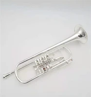 buluke bdk 600s silver plated professional b flat trumpet flat key trumpet with mouthpiece case wind instruments