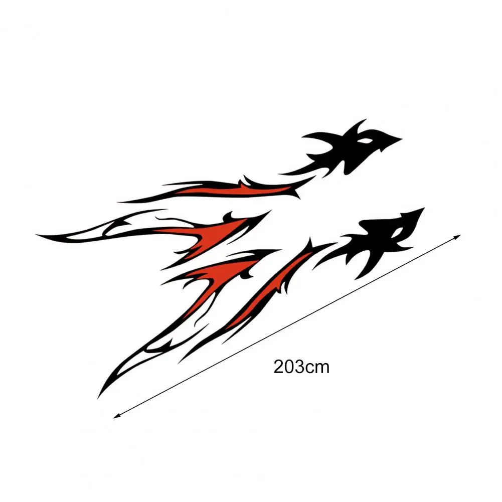 

2Pcs Car Sticker Reflective Flame Pattern Self-adhesive PVC Waterproof Body Side Sticker Be Applicable SUV Car Accessories