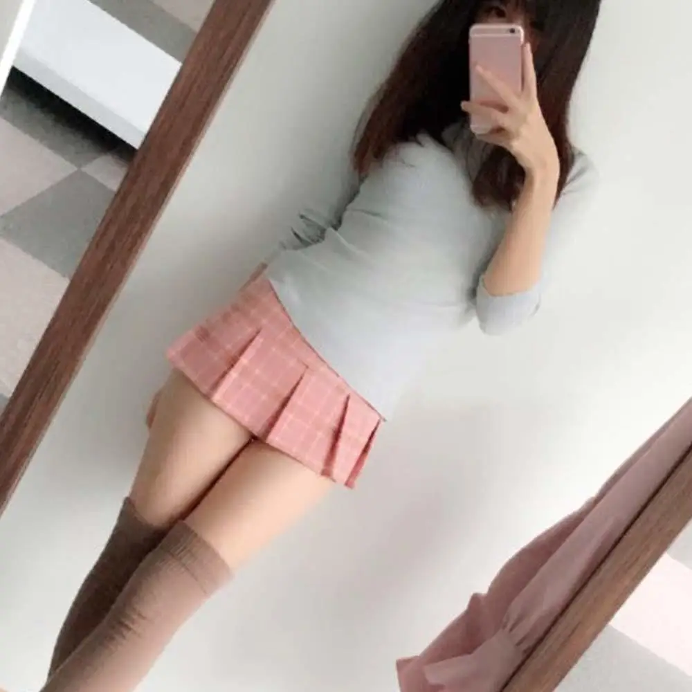 Женская сексуальная клетчатая юбка в клетку школьная одежда для девочек костюм