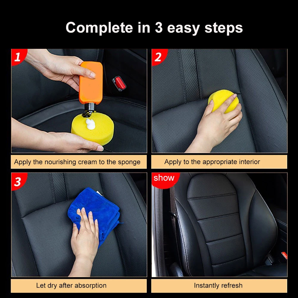 

Car retreading agent interior leather maintenance cleaner Refurbisher Agent Instrument Panel Dust Glazing Wax Auto Accessories