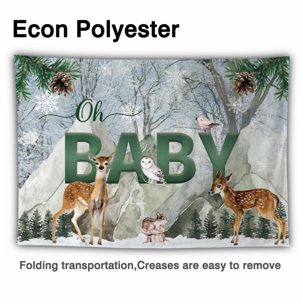 Фон для фотосъемки с изображением оленя и леса