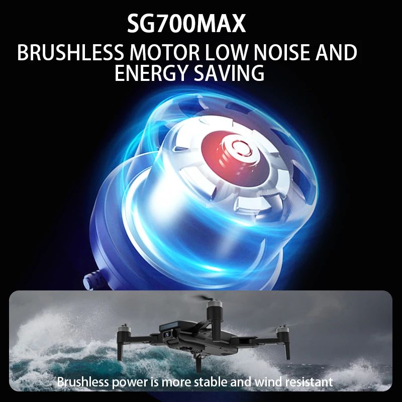 Дрон SG700 MAX с двойной HD-камерой складной Квадрокоптер бесщеточным Мотором EIS и
