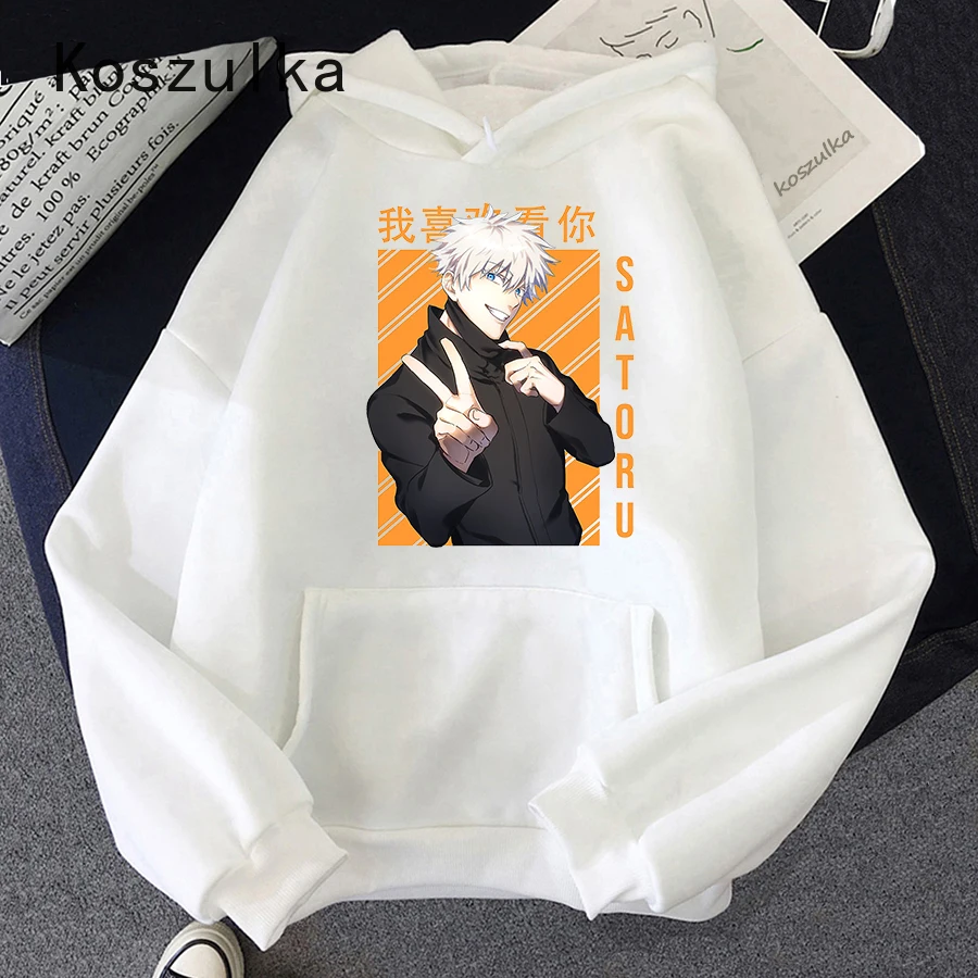 

Jujutsu Kaisen Hoodie Hip Hop Anime Pullovers Tops Loose Long Sleeves Autumn Man Cloth