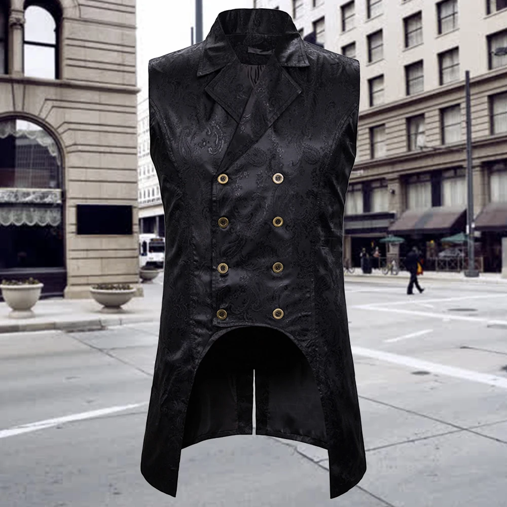 Мужской Готический жилет смокинг в викторианском стиле костюм стимпанк