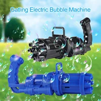 8 hole automatic gatling bubble gun toys kids summer soap water bubble machine 2 in 1 electric bubble machine for children gift