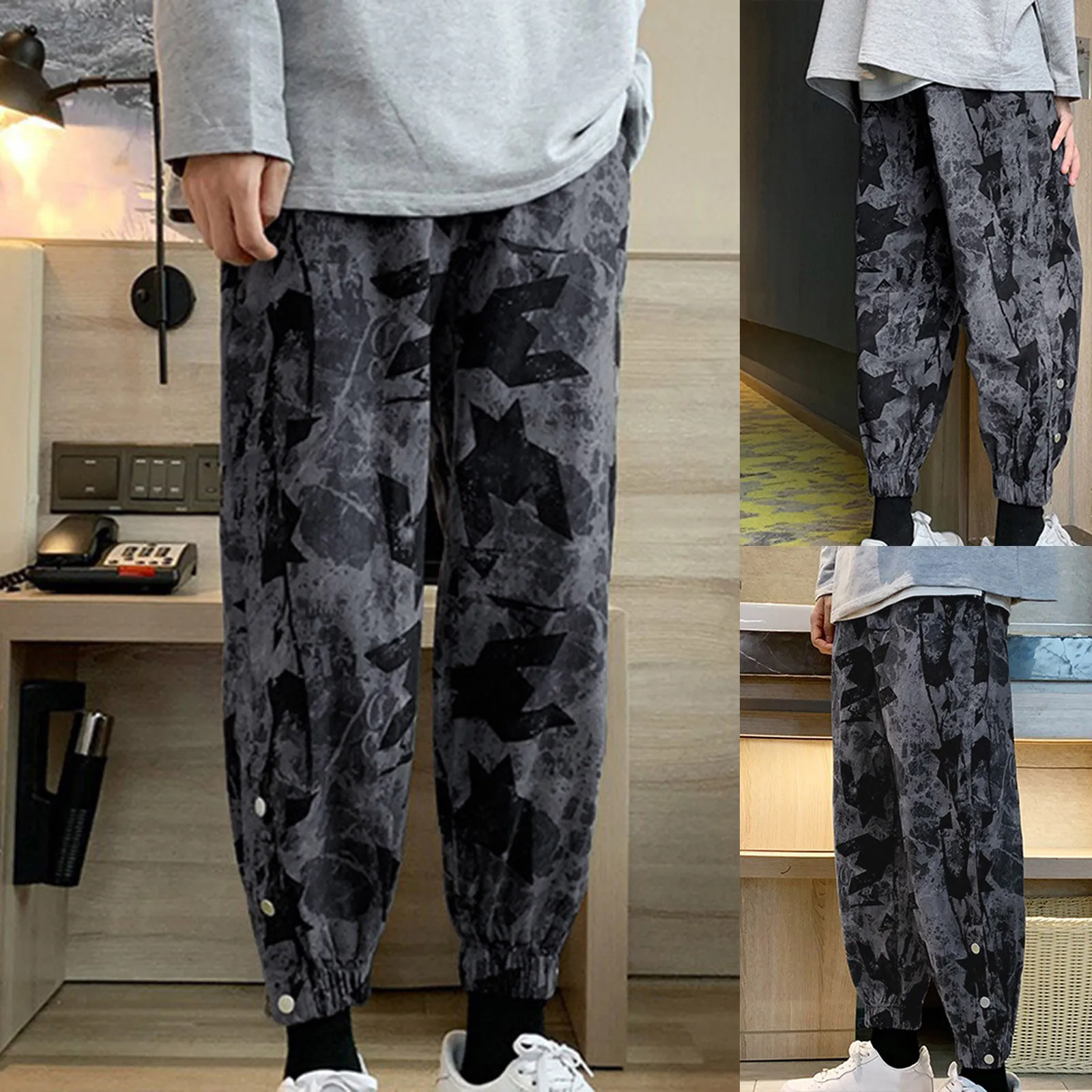 Брюки шаровары Y2K джинсовые прямые свободного покроя на пуговицах|Прямые джинсы|