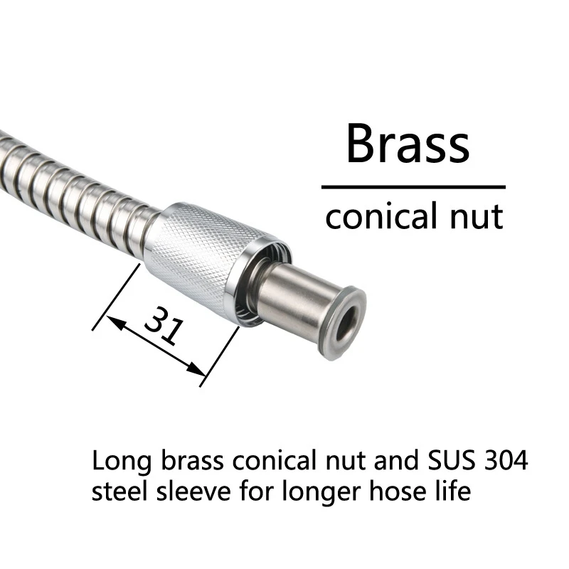 

Shower Kit, Hand Shower with Hose Shower, Stainless Steel, Flexible 5 Adjustable Spray Mode, Universal Bathroom Shower Set, Remo