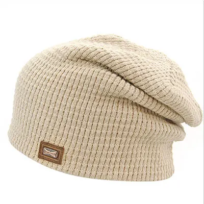 beige Новинка, мужские, женские, Skullies Beanies, Осень-зима, шапка для мужчин, шерстяная шапка, Вязанная, абсолютно новая, высокое качество, с логотипом Bone, шапочки, шапка унисекс - Цвет: beige