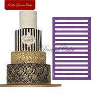 fashion stripe cake stencil fondant cake mold sugarcraft mesh stencils wedding cake mould cake decorating tool bakeware