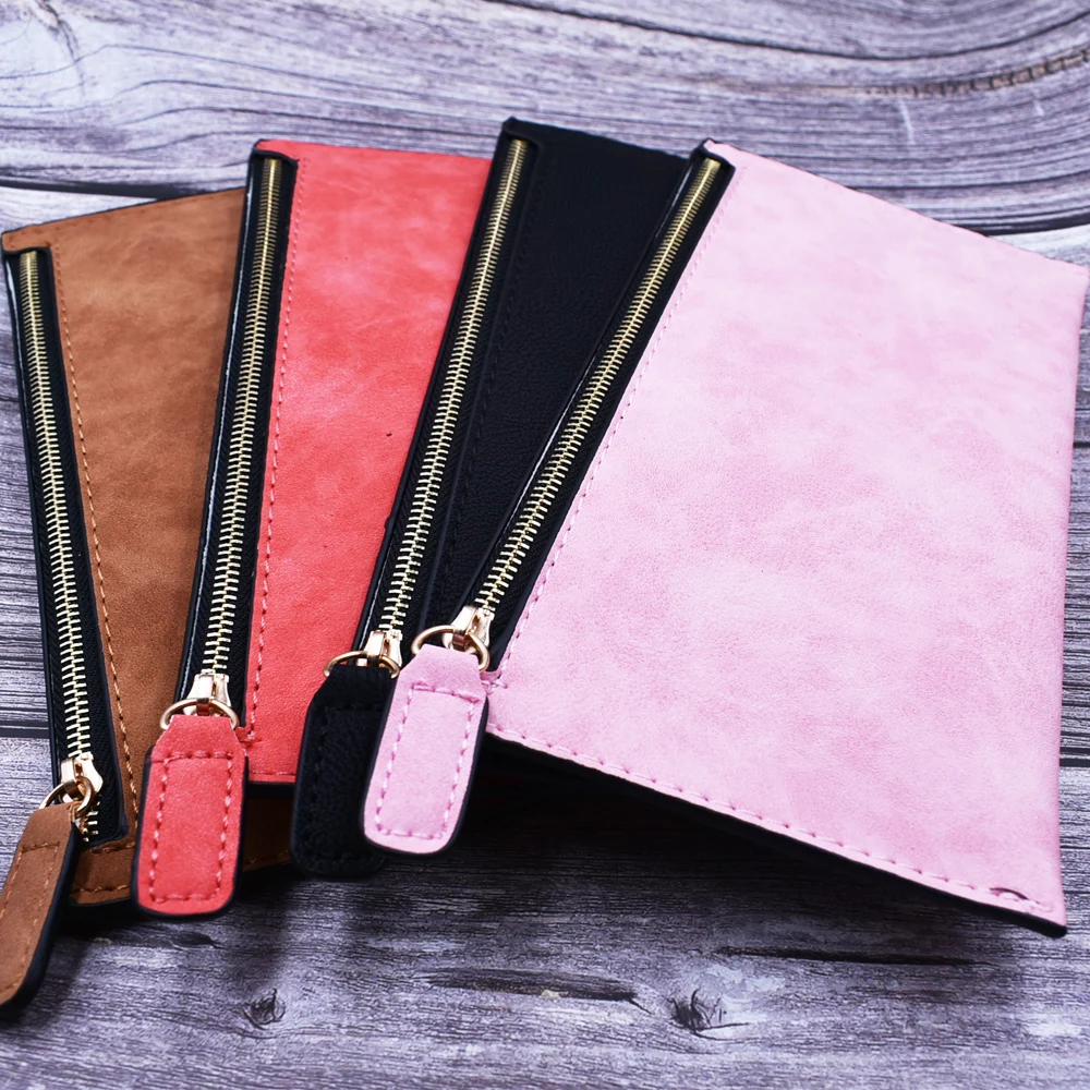 Длинный кошелек женские кошельки простые на молнии черный белый серый красный