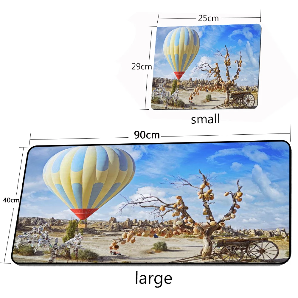 

MRGLZY Hot Air Balloon Sea Sailing Element Game Non-slip Rubber Mouse Pad Balloon Confession Table Mat Can Be Customized Desk