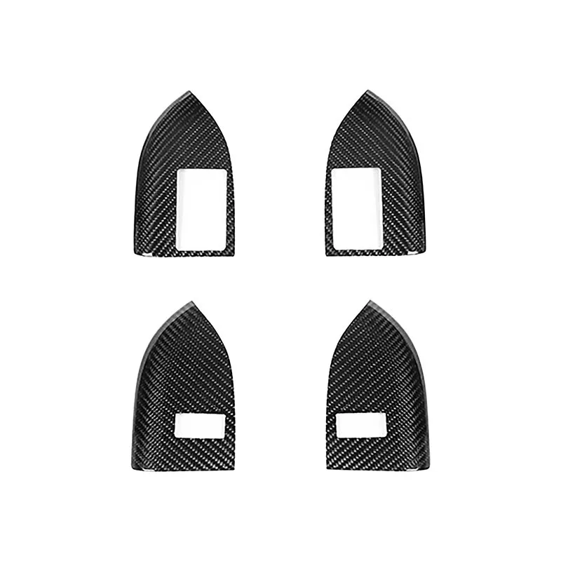

Dry carbon fiber Child lock button frame high configuration decorate Car accessories For Land Rover Range Rover Sport 2018-2020