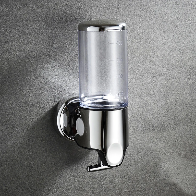 Transparent 500ml Luxury 1500ml SoapDispenser Wall Mount 3 Heads ABS Electroplated Shampoo Dispenser Punch Selection for Bathroom Accessories - Цвет: Transparent 500ml
