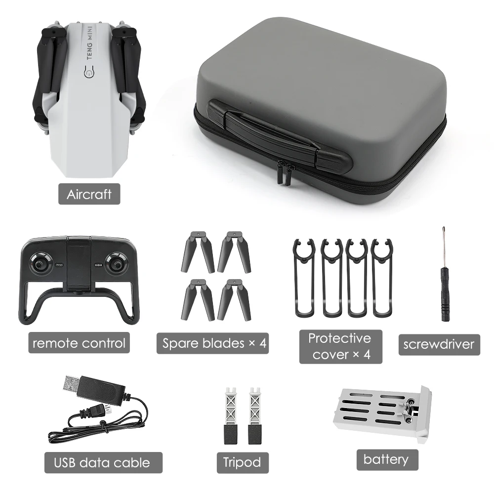 

KF609 TENG Mini With Dual Cameras Optical Flow Positioning Gesture Recoding Aerial Folding RC Quadcopter RTF