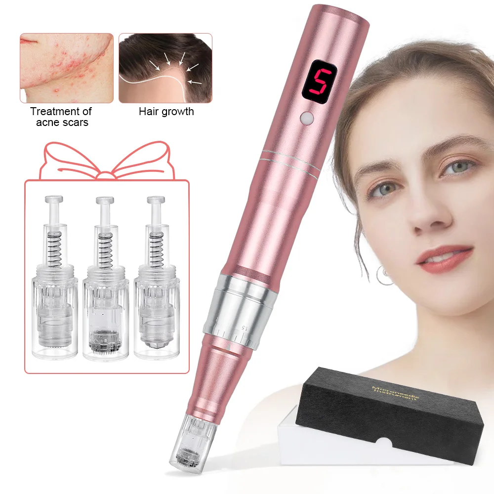 

Профессиональный аппарат для микроигр с картриджем, беспроводная микроигла для кожи, косметическая машина, набор для ухода за кожей