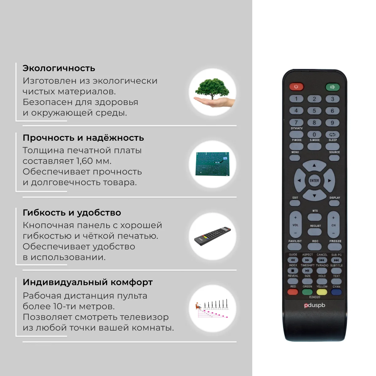 Пульт 507 DTV ( E24D20 ) для Erisson |