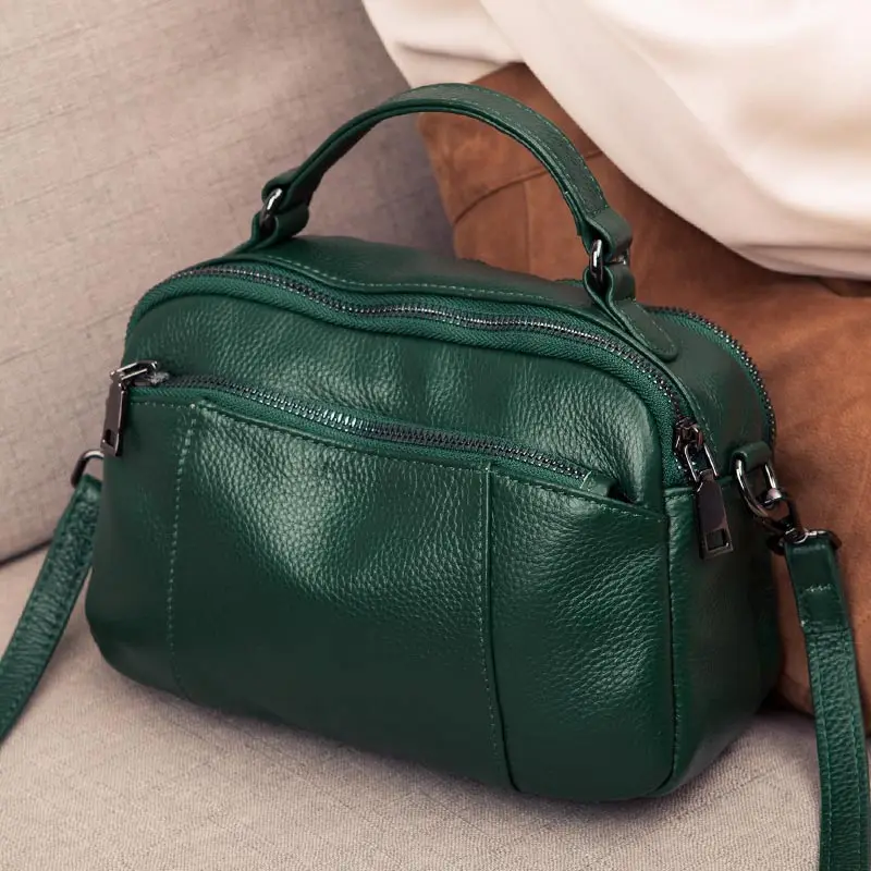 Small Flap Tote Bag Lady luxury Cow Leather Shoulder CrossBody Bags For Women Genuine Women's Handbags Messenger | Багаж и сумки