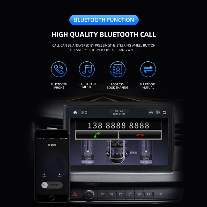 저렴한 휴대용 7 인치 리눅스 시스템 무선 애플 CarPlay 안드로이드 자동 링크 멀티미디어 블루투스 네비게이션 IPS1080P 스테레오 자동차 화면