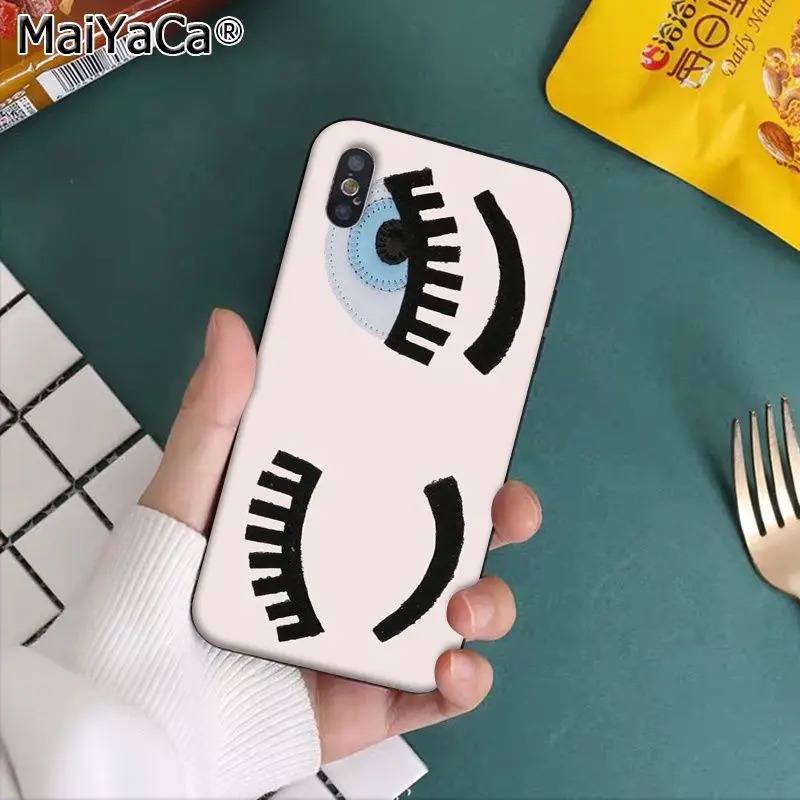 MaiYaCa большие ресницы Coque Shell чехол для телефона Apple iphone 11 pro 8 7 66S Plus X XS MAX 5s SE XR чехлы