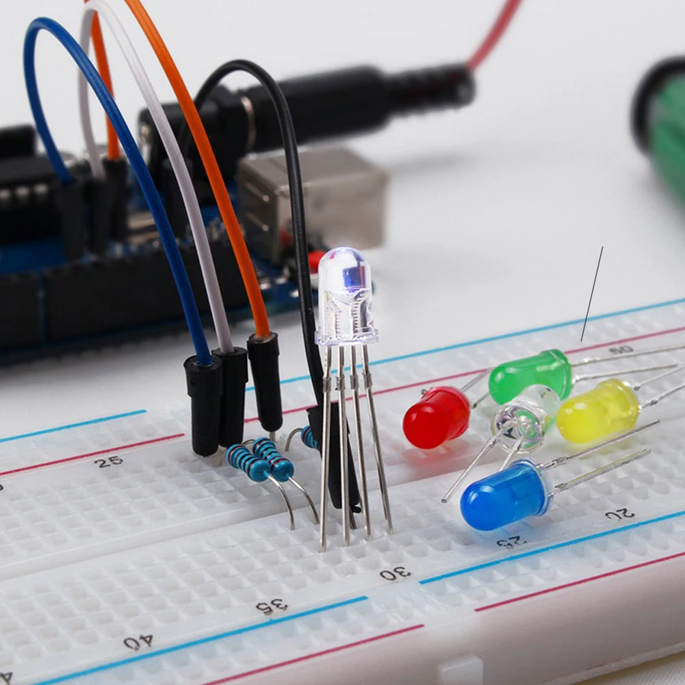 

Electronics Component Basic Starter Kit R3 Project Starter Kit Test Complete Starter Compatible with Stepper Motors 1602 LCD