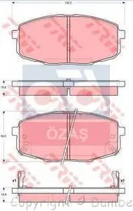 

Trw Gdb3342 Front Brake Pads I30 07 12 Ceed 07 12 Carens 02 06