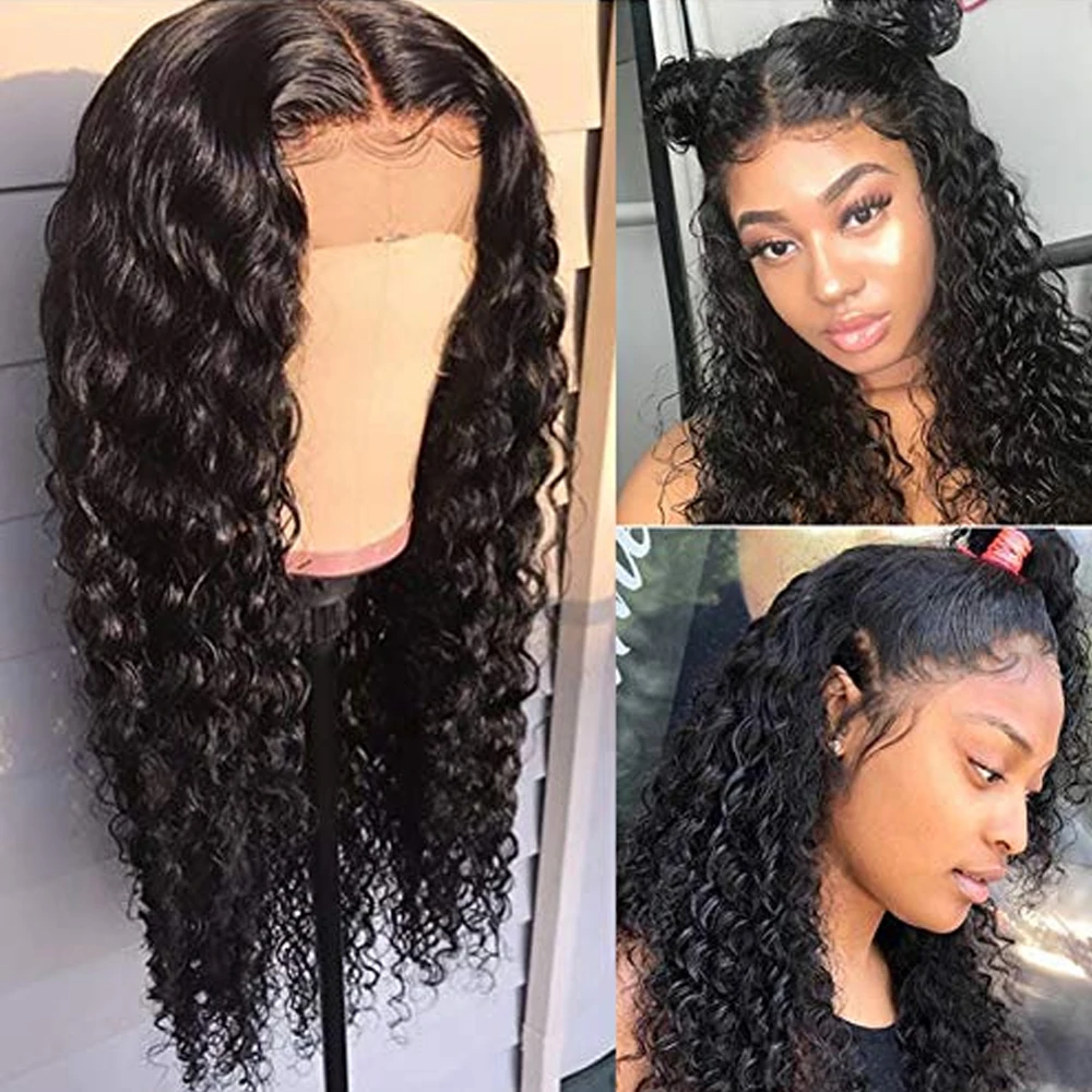 Парик LS Hair 4x4 с кудрявыми кружевами парики из человеческих волос для черных