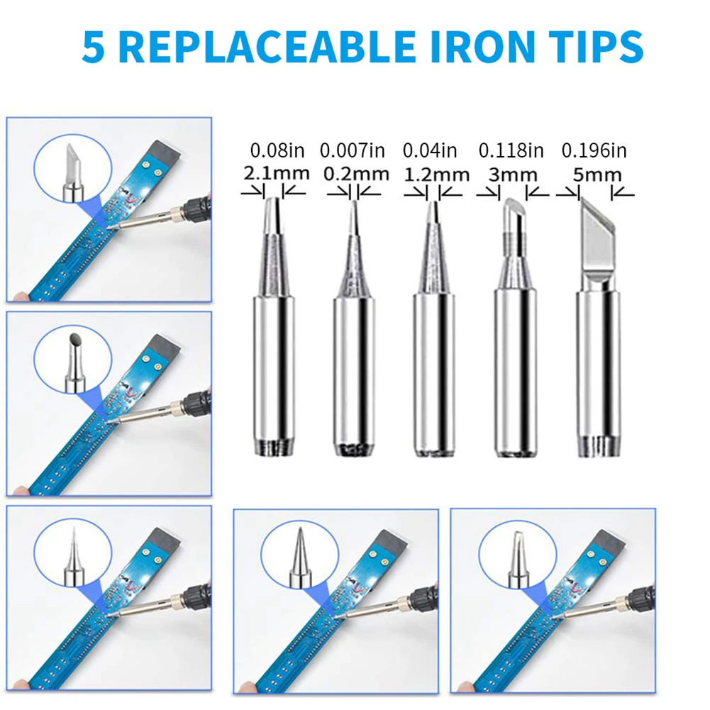 

94pcs Adjustable Soldering Iron Carving Pyrography Tool Wood Embossing Burning Soldering Pen Set Welding Tips Kit EU/US/UK Plug