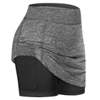 Женские теннисные юбки, эластичные шорты для йоги, эластичные спортивные юбки с карманами для гольфа M