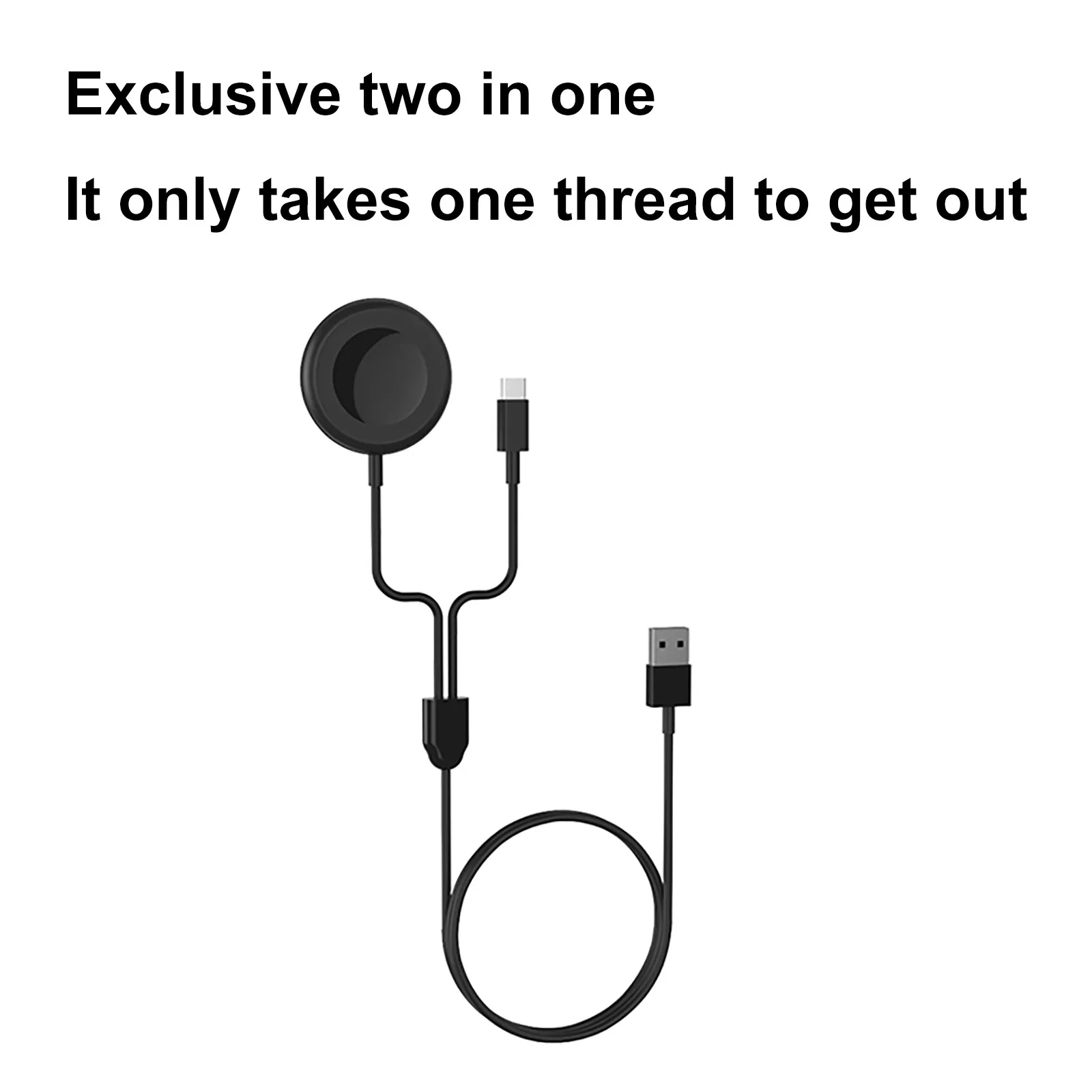 Беспроводная Зарядная база для часов мобильный телефон 2 в 1 кабель USB C зарядки