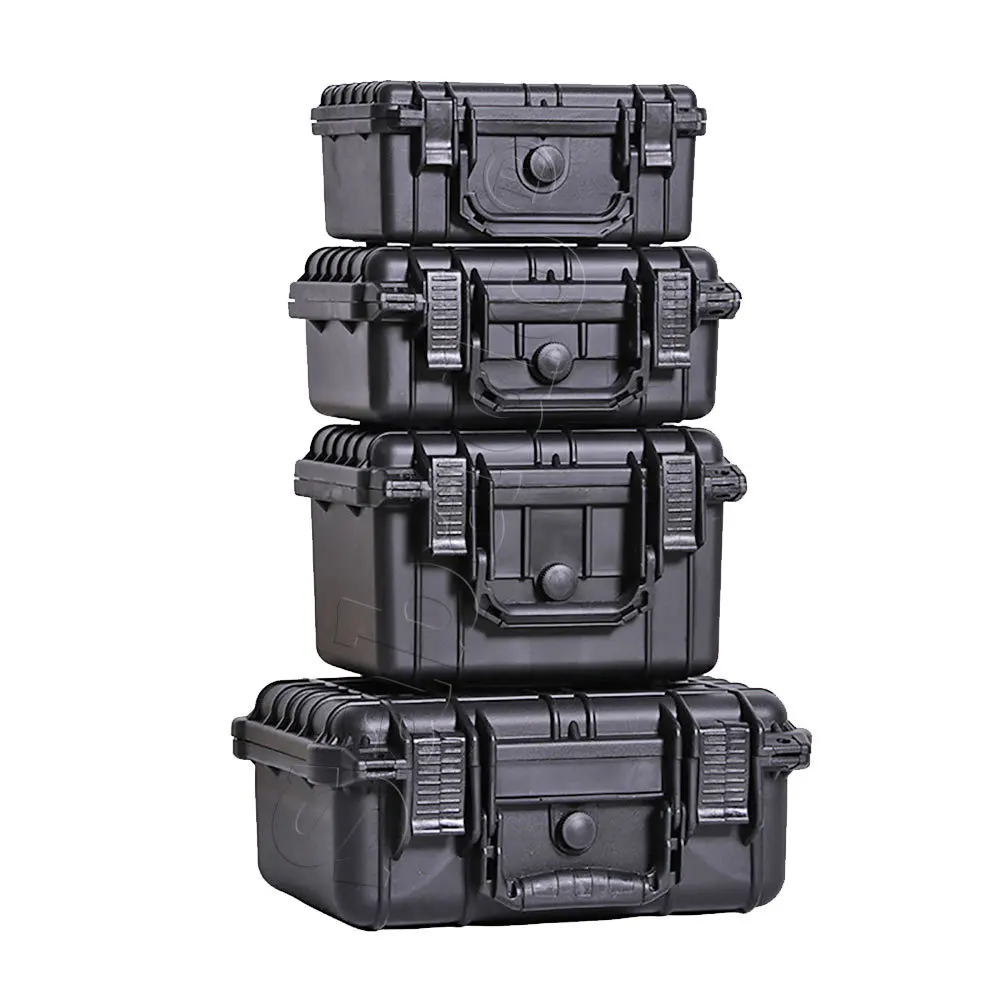 5 sizes abs plastic sealed waterproof safety equipment instrument case portable tool dry box impact resistant with pre cut foam free global shipping