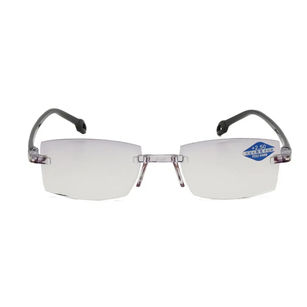 

Очки для чтения без оправы с алмазной оправой с защитой от сисветильник и нейтрального света/