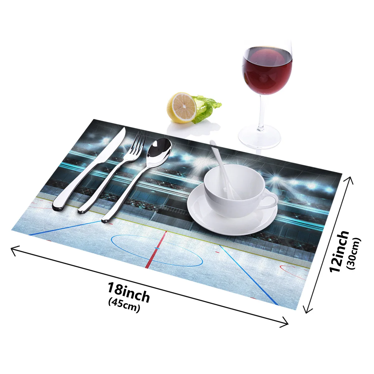 Коврик для стола с узором хоккея и игры в поле кухонный декоративный коврик