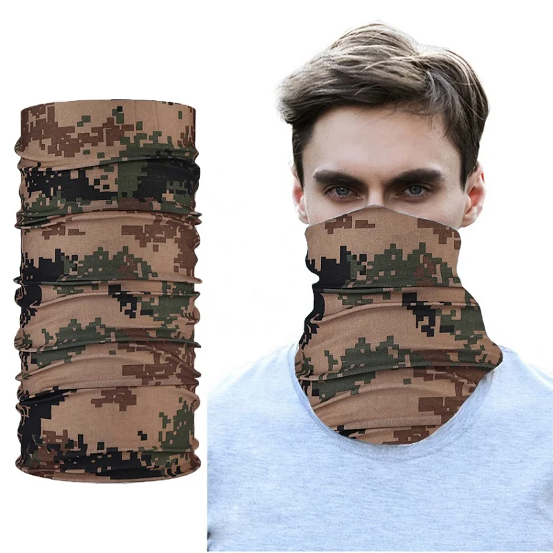 

Outdoor Unisex Camouflage Scarf Digital Print Balaclava Bandana Riding Mouth Nose Protection Scarves Dropship Neck Gaiters Buffs