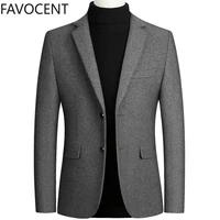 high quality mens wool suit coat wool blends casual blazers men suit top male solid business casual mens coats and jackets