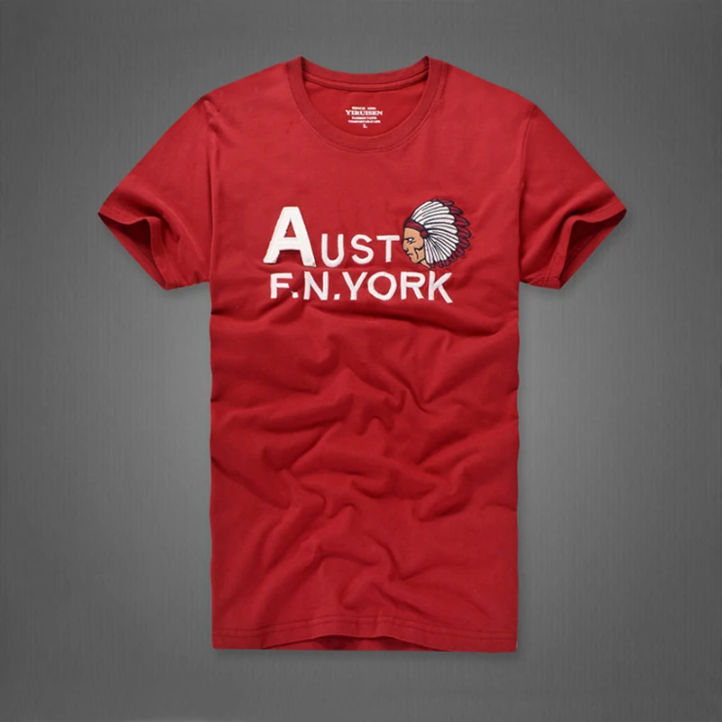 2019 летние мужские футболки с коротким рукавом 100% хлопковая вышивка логотипа