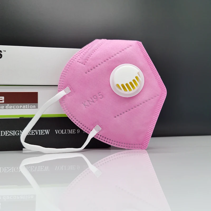 Черная маска KN95 защитные маски от пыли с дыхательным клапаном многоразовый