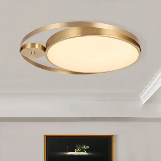 Светильник Потолочный медный ультратонкий для гостиной спальни столовой |