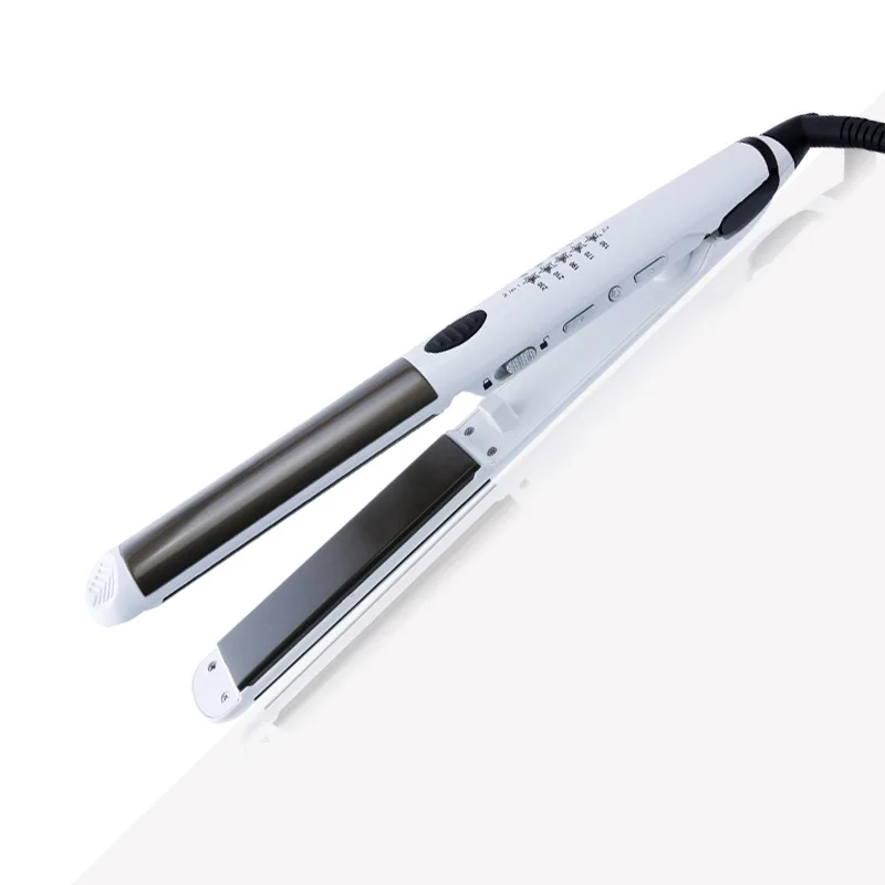 Professional Salon Hair Straigthener Iron Curling 2 In 1 Use Good Quality With Temperature Adjustable|hair iron|hair curlinghair straigthener |